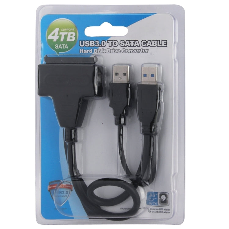 USB 2.0 / USB 3.0 zu SATA Kabel mit 2,5 Zoll HDD Schutzbox, Unterstützt bis zu 4TB Geschwindigkeit, USB 3.0 zu SATA mit USB(B)