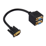 30cm VGA Stecker zu 2 VGA Buchse Verteilerkabel, VGA Stecker