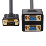 30cm VGA Stecker zu 2 VGA Buchse Verteilerkabel, VGA Stecker