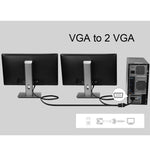 30cm VGA Stecker zu 2 VGA Buchse Verteilerkabel, VGA Stecker