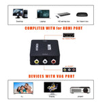 VK-126 Mini HD HDMI zu AV/CVBS Video Konverter Adapter, HDMI zu AV/CVBS