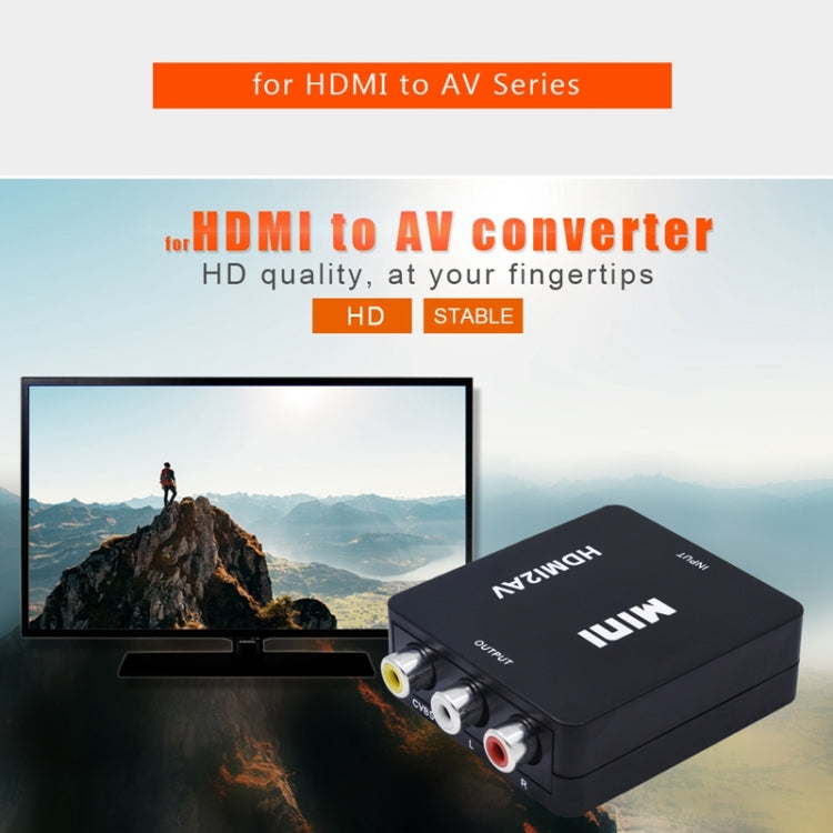 VK-126 Mini HD HDMI zu AV/CVBS Video Konverter Adapter, HDMI zu AV/CVBS