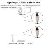 Digitales Audio Lichtwellenleiterkabel Toslink M zu M, OD: 5,0mm, Länge: 2m, 2m