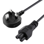 Hochwertiges 3-poliges UK Notebook AC Netzkabel, Länge: 1,5m, 3-poliger UK Stecker, Länge: 1,5m