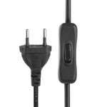 3-poliges Netzkabel mit 304-Schalter, Länge: 1,2 m, EU-Stecker mit 304-Schalter, 1,2 m, US-Stecker mit 304-Schalter, 1,2 m
