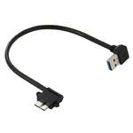 90-Grad USB 3.0 auf Micro-USB 3.0 Datenkabel für Galaxy Note III / N9000, Länge: 26cm