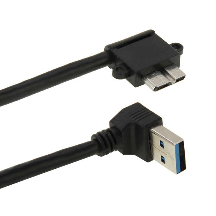 90-Grad USB 3.0 auf Micro-USB 3.0 Datenkabel für Galaxy Note III / N9000, Länge: 26cm