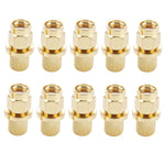 10 Stück vergoldeter SMA Männlich Stecker Crimp RF Anschlussadapter für RG58 / RG142 / LMR195 Kabel, SMA Männlich Stecker