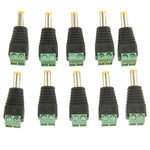 10 Stück grüne DC-Stecker (5,5 x 2,1 mm), Steckergröße: 5,5 x 2,1 mm