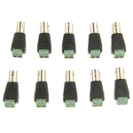 10 Stück Green Power auf BNC-Koaxial-Buchse Adapterstecker für Überwachungskameras, Green Power