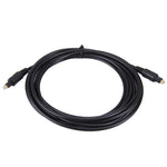 Digitales Audio-Glasfaserkabel Toslink, Kabellänge: 3 m, Außendurchmesser: 4,0 mm (vergoldet), 3 m