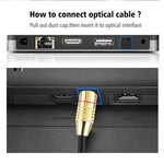 Digitales Audio-Glasfaserkabel Toslink, Außendurchmesser: 5,0 mm, 1,5 m