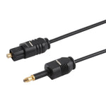 TOSLink Männlich zu 3,5 mm Männlich Digitales optisches Audiokabel, Länge: 0,8 m, Außendurchmesser: 2,2 mm