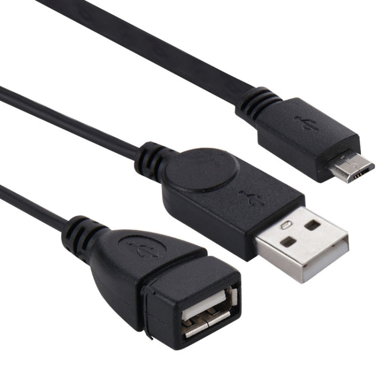 Micro-USB zu USB 2.0 Männlich & USB 2.0 Weiblich Host OTG Konverter Adapterkabel, Länge: ca. 30 cm, Micro-USB zu USB 2.0 AM+AF