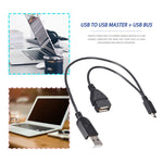 Micro-USB zu USB 2.0 Männlich & USB 2.0 Weiblich Host OTG Konverter Adapterkabel, Länge: ca. 30 cm, Micro-USB zu USB 2.0 AM+AF
