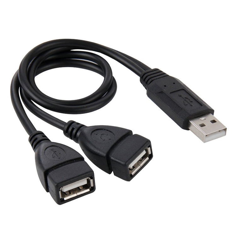 USB 2.0 Stecker zu 2-fach USB Buchse Adapterkabel für Computer / Laptop, Länge: ca. 30cm, USB 2.0 AM zu 2 USB 2.0 AF