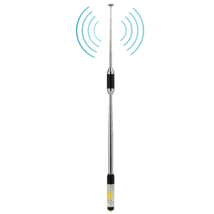 RH770 Dual-Band 144/430MHz Hochleistungs-SMA-F Teleskop-Handfunkantenne für Walkie-Talkie, Antennenlänge: 93cm