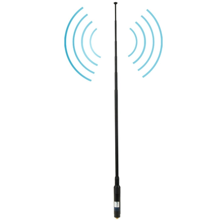 RH660S Dualband 144/430MHz High Gain SMA-F Teleskop-Handfunkantenne für Walkie-Talkie, Antennenlänge: 108,5cm