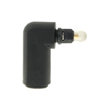 Hochwertiger vergoldeter quadratischer zu quadratischem 90 Grad Winkel TOSLINK Digital Audio Adapter Optisch, Rundes Audio-Glasfaserkabel