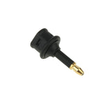 Vergoldeter quadratischer zu rundem 3,5mm Glasfaseradapter, 90 Grad Digital Audio Glasfaser