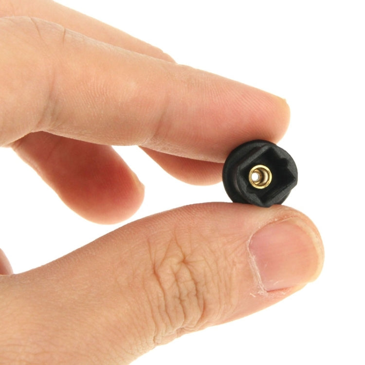 Vergoldeter quadratischer zu rundem 3,5mm Glasfaseradapter, 90 Grad Digital Audio Glasfaser