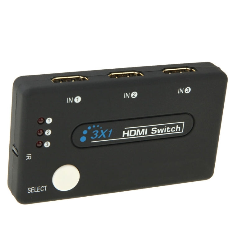 Mini 3x1 HD 1080P HDMI V1.3 Umschalter mit Fernbedienung für HDTV / STB / DVD / Beamer / DVR, 1x3 HDMI V1.3