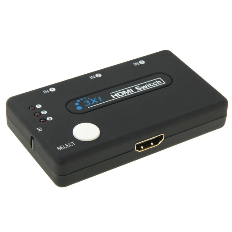 Mini 3x1 HD 1080P HDMI V1.3 Umschalter mit Fernbedienung für HDTV / STB / DVD / Beamer / DVR, 1x3 HDMI V1.3