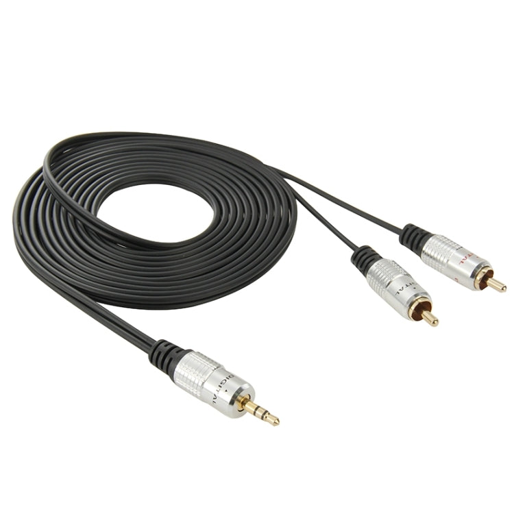 3,5mm Klinke Stereo zu 2 RCA Stecker Audiokabel, Länge: 3m, 2 RCA, Länge: 3m
