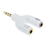 3,5mm Stereo Stecker zu 3,5mm Kopfhörer- & Mikrofon Buchse Splitter Adapter