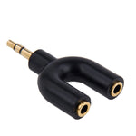 3,5mm Stereo Stecker zu Doppel 3,5mm Stereo Buchse Splitter Adapter