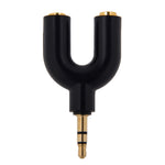 3,5mm Stereo Stecker zu Doppel 3,5mm Stereo Buchse Splitter Adapter