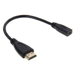 20cm HDMI Stecker zu Micro HDMI Buchse Adapterkabel, HDMI zu Micro HDMI