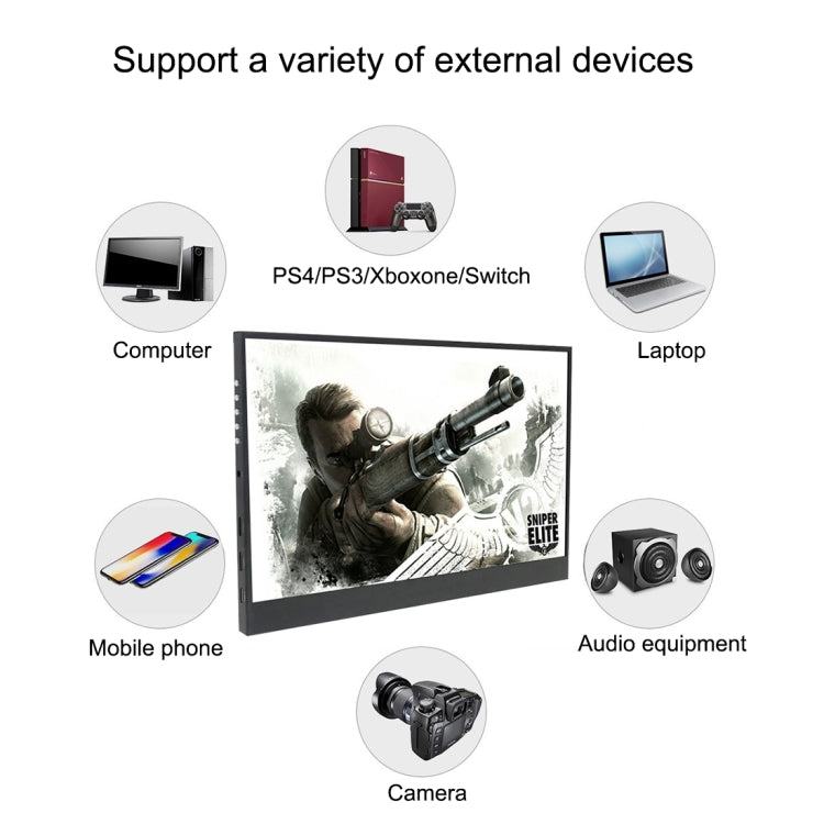 15,6 Zoll 1080P LED Portable Display mit HDR-Unterstützung, 15,6 Zoll 1080P