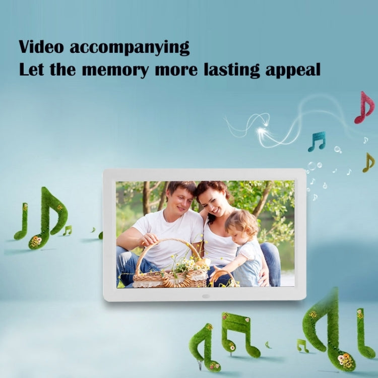 12 Zoll LED-Display Multimedia Digitaler Fotorahmen mit Ständer und Musik- & Film-Player, unterstützt USB / SD / Micro SD / MMC / MS / XD Karten-Eingang