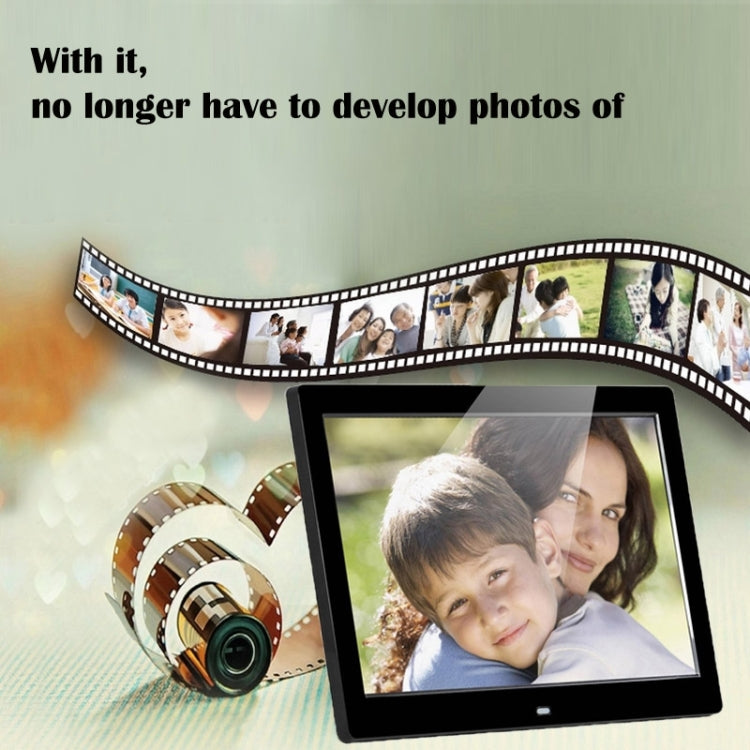 14 Zoll LED-Display Multimedia Digitaler Fotorahmen mit Halterung & Musik & Film-Player, unterstützt USB / SD / MS / MMC Karteneingabe