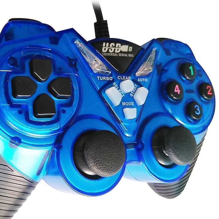 Kabelgebundener Vibrations-Gamepad-PC-USB-Controller-Joystick-Spielgriff (Weiß)