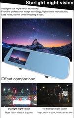 Full HD 1080P 4,3 Zoll Bildschirm Dual-Kamera Fahrzeug-DVR, 140 Grad Weitwinkel-Ansicht, unterstützt Nachtsicht / Parküberwachung / Loop-Aufnahme / Bewegungserkennung / G-Sensor / TF-Karte, 4,3 Zoll