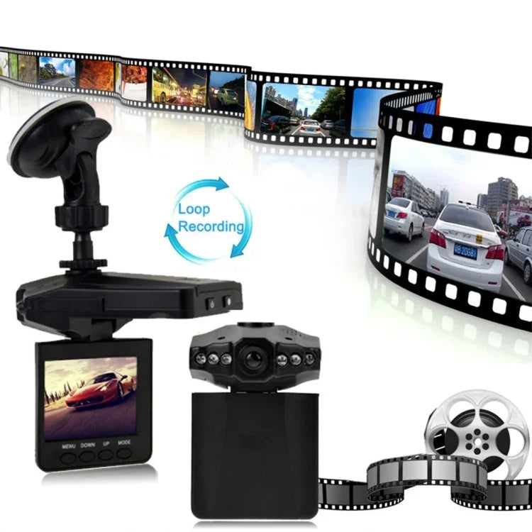 2,5-Zoll-Bildschirm HD-Videorekorder, 6 LED-Leuchten, AVI-Videoformat, SD-Kartenunterstützung, Loop-Aufnahmefunktion (Generalplus-Schema), 2,5 Zoll