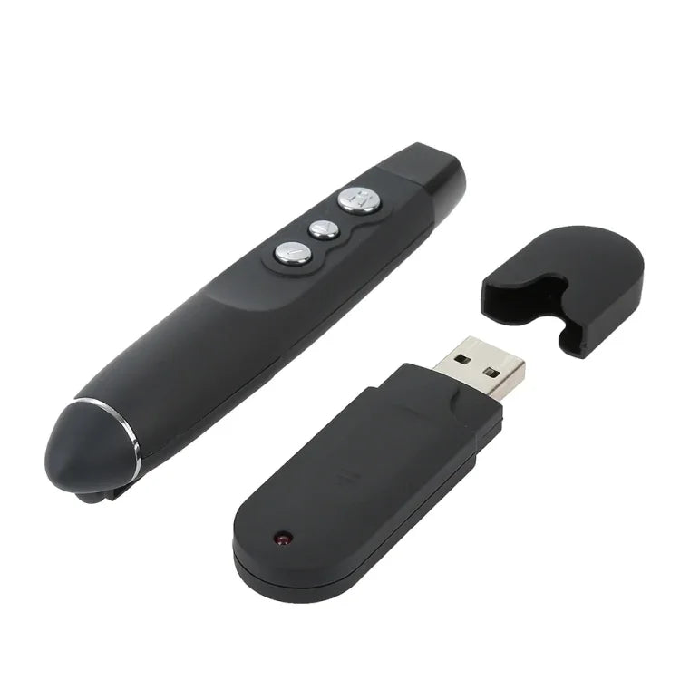 PP-1000 Multimedia-Präsentationsfernbedienung PowerPoint Clicker 2,4-GHz-RF-Laserpointer mit USB-Empfänger