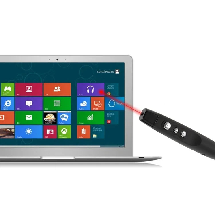 PP-1000 Multimedia-Präsentationsfernbedienung PowerPoint Clicker 2,4-GHz-RF-Laserpointer mit USB-Empfänger