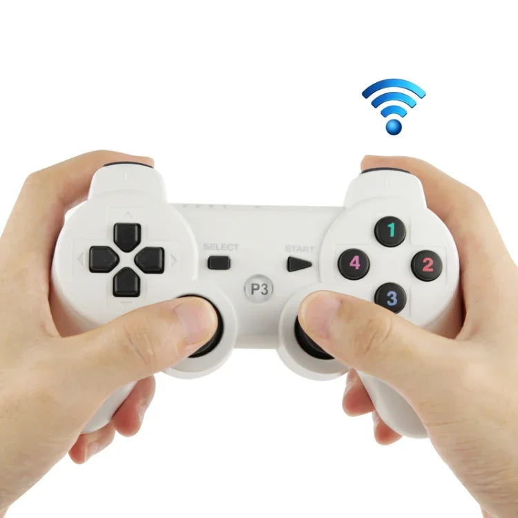 Double Shock III Wireless-Controller, Manette Sans Fil Double Shock III für Sony PS3, mit Vibrationsfunktion (mit Logo)