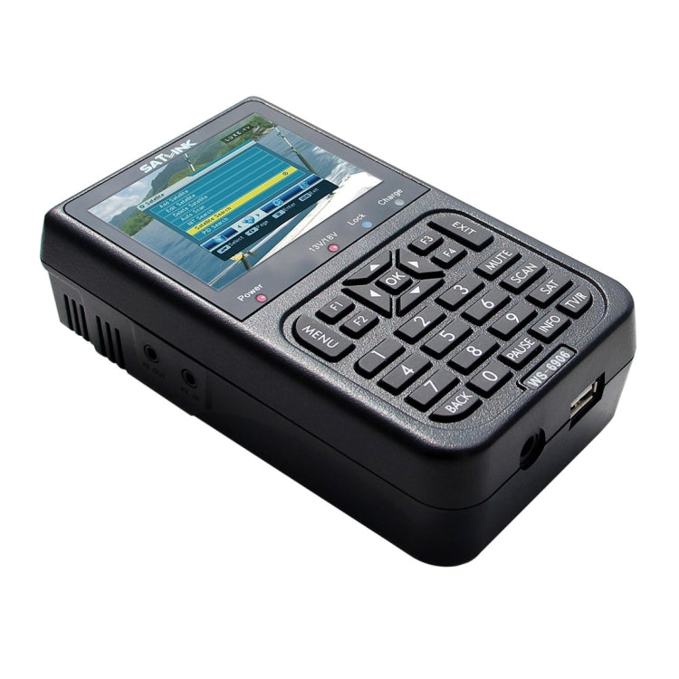SATLINK WS6906 3,5 Zoll LCD-Farbdisplay Tragbares digitales Satellitenmessgerät, WS6906