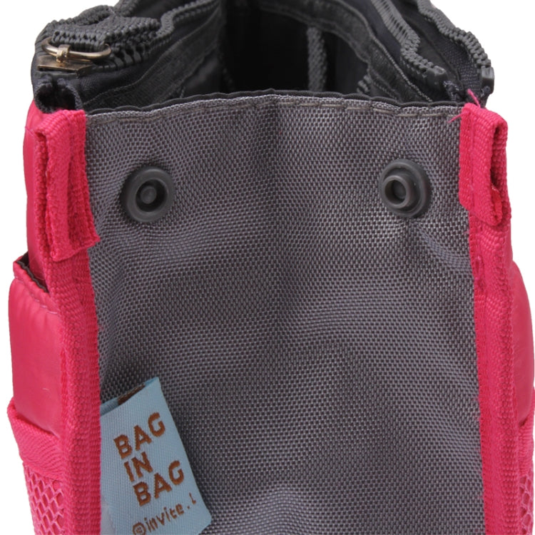 Dicke, tragbare Multifunktions-Kosmetiktasche mit Doppelreißverschluss, Aufbewahrungstasche in der Tasche