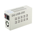 60W 12A 20 USB-Anschlüsse Schnellladegerät Station Reise Desktop Ladegerät Netzadapter