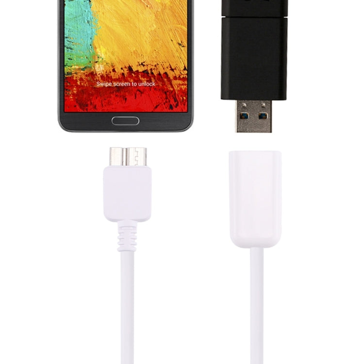 21cm Micro USB 3.0 Stecker auf USB 2.0 Buchse OTG Konverter-Adapterkabel