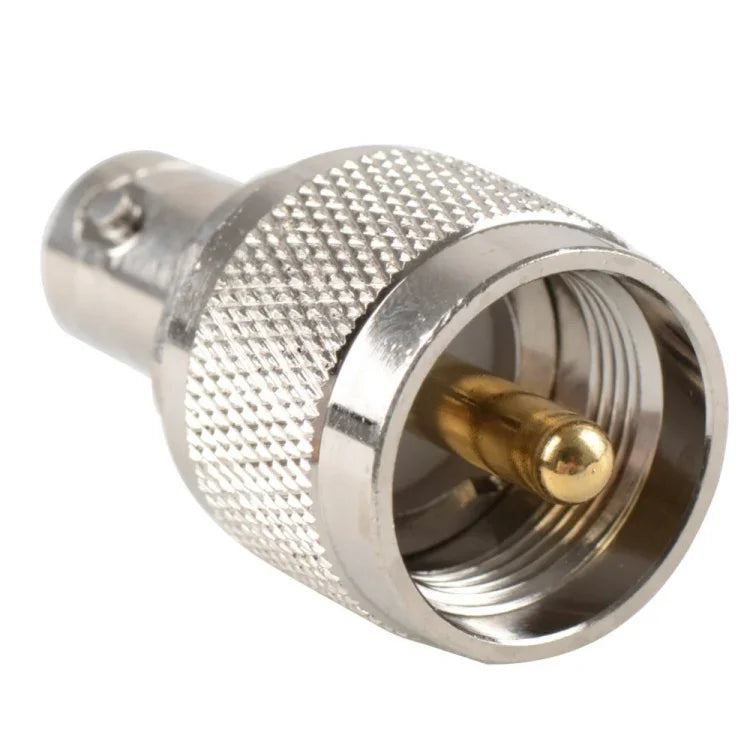 UG-273 UHF-Stecker auf BNC-Buchse, vernickelter Adapter, UHF-Stecker auf BNC-Buchse