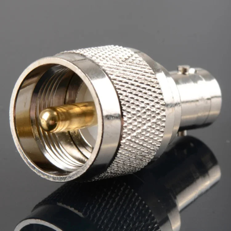 UG-273 UHF-Stecker auf BNC-Buchse, vernickelter Adapter, UHF-Stecker auf BNC-Buchse
