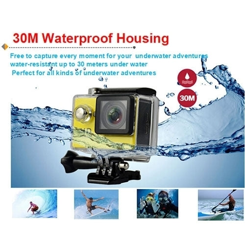 H9 4K Ultra HD1080P 12MP 2 Zoll LCD-Bildschirm WiFi Sportkamera, 170 Grad Weitwinkelobjektiv, 30m wasserdicht, H9 4K (Gelb), H9 4K (Weiß), H9 4K (Silber), H9 4K (Blau), H9 4K (Gold), H9 4K (Pink), H9 4K (Schwarz)