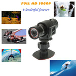 F9 Full HD 1080P Action-Helmkamera / Sportkamera / Fahrradkamera, unterstützt TF-Karte, 120 Grad Weitwinkelobjektiv, F9
