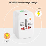 All-in-1 (EU + AU + UK + US Stecker) Weltweiter Universeller Reiseadapter, Reiseadapter